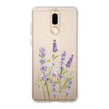 Manitoba Huawei Mate 10 Lite Uyumlu Baskılı Yumuşak Silikon Şeffaf Telefon Kılıfı, Lavanta Çiçeği Deseni