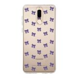 Manitoba Huawei Mate 10 Lite Uyumlu Baskılı Yumuşak Silikon Şeffaf Telefon Kılıfı, Mor Fiyonk Deseni