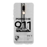 Manitoba Huawei Mate 10 Lite Uyumlu Baskılı Yumuşak Silikon Şeffaf Telefon Kılıfı, Porsche 911 Desen