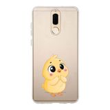 Manitoba Huawei Mate 10 Lite Uyumlu Baskılı Yumuşak Silikon Şeffaf Telefon Kılıfı, Sarı Tasarım