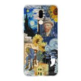 Manitoba Huawei Mate 10 Lite Uyumlu Baskılı Yumuşak Silikon Şeffaf Telefon Kılıfı, Van Gogh Deseni