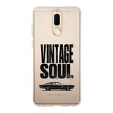 Manitoba Huawei Mate 10 Lite Uyumlu Baskılı Yumuşak Silikon Şeffaf Telefon Kılıfı, Vintage Soul Desen