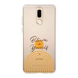 Manitoba Huawei Mate 10 Lite Uyumlu Believe Tasarımlı Baskılı Şeffaf Telefon Kılıfı
