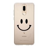Manitoba Huawei Mate 10 Lite Uyumlu Gülen Yüz Tasarımlı Baskılı Şeffaf Telefon Kılıfı, Çok Renkli