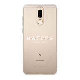 Manitoba Huawei Mate 10 Lite Uyumlu Haters Tasarımlı Baskılı Şeffaf Telefon Kılıfı, Çok Renkli