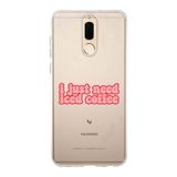 Manitoba Huawei Mate 10 Lite Uyumlu Iced Coffee Tasarımlı Baskılı Şeffaf Telefon Kılıfı