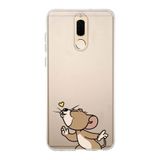 Manitoba Huawei Mate 10 Lite Uyumlu Jerry Tasarımlı Baskılı Şeffaf Telefon Kılıfı