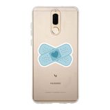 Manitoba Huawei Mate 10 Lite Uyumlu Kalp Yara Bandı Tasarımlı Baskılı Şeffaf Telefon Kılıfı, Çok Renkli