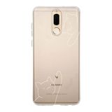 Manitoba Huawei Mate 10 Lite Uyumlu Kediler Tasarımlı Baskılı Şeffaf Telefon Kılıfı