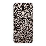 Manitoba Huawei Mate 10 Lite Uyumlu Leopar Tasarımlı Baskılı Şeffaf Telefon Kılıfı