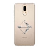 Manitoba Huawei Mate 10 Lite Uyumlu Ok Tasarımlı Baskılı Şeffaf Telefon Kılıfı, Çok Renkli