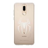 Manitoba Huawei Mate 10 Lite Uyumlu Örümcek Logo Tasarımlı Baskılı Şeffaf Telefon Kılıfı