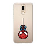 Manitoba Huawei Mate 10 Lite Uyumlu Örümcek Tasarımlı Baskılı Şeffaf Telefon Kılıfı