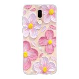 Manitoba Huawei Mate 10 Lite Uyumlu Pastel Çiçek Tasarımlı Baskılı Şeffaf Telefon Kılıfı