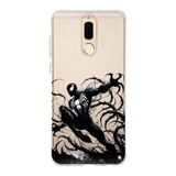 Manitoba Huawei Mate 10 Lite Uyumlu Siyah Örümcek Tasarımlı Baskılı Şeffaf Telefon Kılıfı