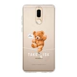 Manitoba Huawei Mate 10 Lite Uyumlu Take Risk Tasarımlı Baskılı Şeffaf Telefon Kılıfı, Çok Renkli