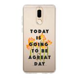 Manitoba Huawei Mate 10 Lite Uyumlu Today Is Going To Be Great Day Tasarımlı Baskılı Şeffaf Telefon Kılıfı, Çok Renkli