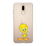 Manitoba Huawei Mate 10 Lite Uyumlu Tweety Tasarımlı Baskılı Şeffaf Telefon Kılıfı