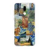 Manitoba Huawei Mate 10 Lite Uyumlu Van Gogh Kolaj Tasarımlı Baskılı Şeffaf Telefon Kılıfı, Çok Renkli