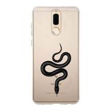 Manitoba Huawei Mate 10 Lite Uyumlu Yılan Tasarımlı Baskılı Şeffaf Telefon Kılıfı