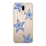 Manitoba Huawei Mate 10 Lite Uyumlu Yıldız Tasarımlı Baskılı Şeffaf Telefon Kılıfı