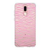 Manitoba Huawei Mate 10 Lite Uyumlu Zebra Desen Tasarımlı Baskılı Şeffaf Telefon Kılıfı