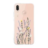 Manitoba Huawei P20 Lite ile Uyumlu Baskılı Yumuşak Silikon Şeffaf Telefon Kılıfı, Çiçek Deseni