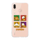 Manitoba Huawei P20 Lite ile Uyumlu Baskılı Yumuşak Silikon Şeffaf Telefon Kılıfı, Garfield Desen
