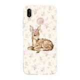 Manitoba Huawei P20 Lite ile Uyumlu Baskılı Yumuşak Silikon Şeffaf Telefon Kılıfı, Geyik Desenli