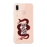 Manitoba Huawei P20 Lite ile Uyumlu Baskılı Yumuşak Silikon Şeffaf Telefon Kılıfı, Kırmızı Desen