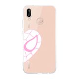 Manitoba Huawei P20 Lite ile Uyumlu Baskılı Yumuşak Silikon Şeffaf Telefon Kılıfı, Pembe Desen