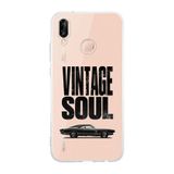 Manitoba Huawei P20 Lite ile Uyumlu Baskılı Yumuşak Silikon Şeffaf Telefon Kılıfı, Vintage Soul Desen
