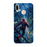 Manitoba Huawei P20 Lite ile Uyumlu Baskılı Yumuşak Silikon Telefon Kılıfı, Mavi