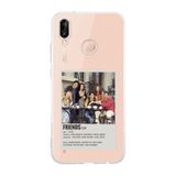 Manitoba Huawei P20 Lite ile Uyumlu Friends Tasarımlı Şeffaf Telefon Kılıfı, Silikon, Çok Renkli