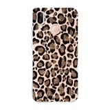 Manitoba Huawei P20 Lite ile Uyumlu Leopar Tasarımlı Baskılı Şeffaf Telefon Kılıfı