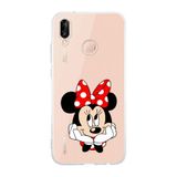 Manitoba Huawei P20 Lite ile Uyumlu Minnie Mouse Tasarımlı Şeffaf Telefon Kılıfı, Silikon, Çok Renkli