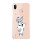 Manitoba Huawei P20 Lite ile Uyumlu Sevimli Tavşan Tasarımlı Şeffaf Telefon Kılıfı