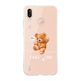 Manitoba Huawei P20 Lite ile Uyumlu Take Risk Tasarımlı Şeffaf Telefon Kılıfı