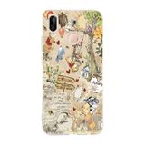 Manitoba Huawei P20 Lite ile Uyumlu Winnie The Pooh Kolaj Tasarımlı Baskılı Şeffaf Telefon Kılıfı