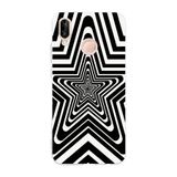Manitoba Huawei P20 Lite ile Uyumlu Yıldız Tasarımlı Şeffaf Telefon Kılıfı, Silikon, Çok Renkli