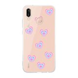 Manitoba Huawei P20 Lite Uyumlu Baskılı Yumuşak Silikon Şeffaf Telefon Kılıfı, Kalp Deseni
