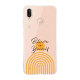 Manitoba Huawei P20 Lite Uyumlu Believe Tasarımlı Baskılı Şeffaf Telefon Kılıfı