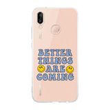 Manitoba Huawei P20 Lite Uyumlu Better Things Tasarımlı Şeffaf Telefon Kılıfı, Çok Renkli