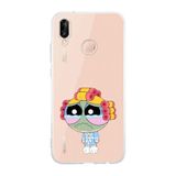 Manitoba Huawei P20 Lite Uyumlu Bubbles Tasarımlı Şeffaf Telefon Kılıfı, Silikon, Çok Renkli