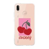 Manitoba Huawei P20 Lite Uyumlu Cherry Tasarımlı Baskılı Şeffaf Telefon Kılıfı