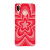 Manitoba Huawei P20 Lite Uyumlu Çiçek Tasarımlı Şeffaf Telefon Kılıfı, Çok Renkli