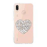 Manitoba Huawei P20 Lite Uyumlu Dont Let It Tasarımlı Şeffaf Telefon Kılıfı, Silikon, Çok Renkli