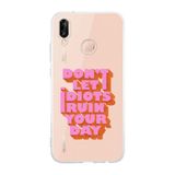 Manitoba Huawei P20 Lite Uyumlu Dont Let Tasarımlı Şeffaf Telefon Kılıfı, Çok Renkli