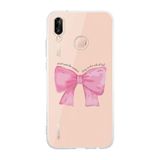 Manitoba Huawei P20 Lite Uyumlu Fiyonk Tasarımlı Baskılı Şeffaf Silikon Telefon Kılıfı