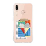 Manitoba Huawei P20 Lite Uyumlu Good Things Are Coming Tasarımlı Şeffaf Telefon Kılıfı, Çok Renkli